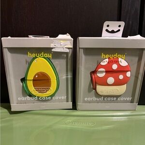 New Heyday Red and White Mushroom OR Avacado Earbud Case
